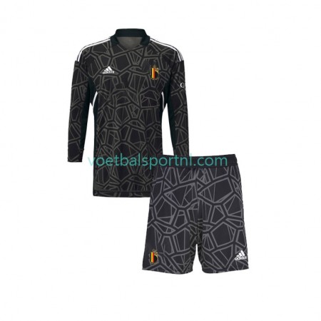 België Doelman Kind Thuis Tenue World Cup 2022 L/S